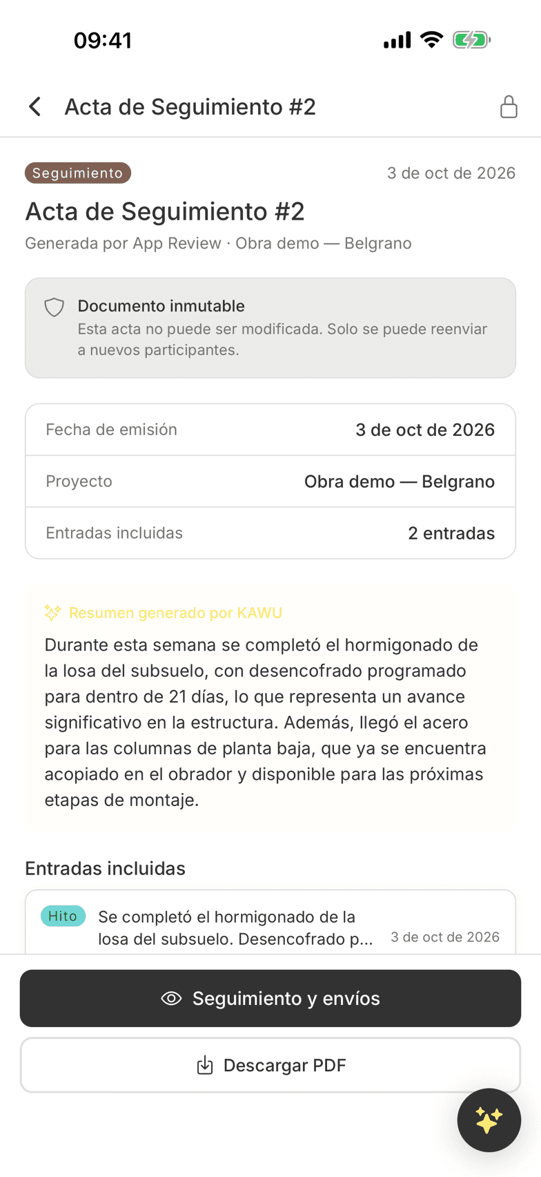 Generación de actas profesionales con KAWU