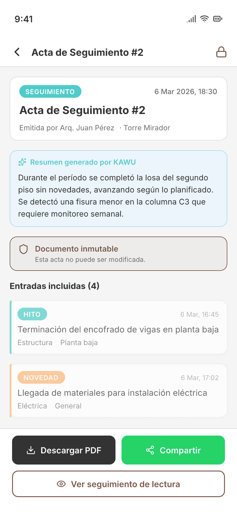 Generación de actas profesionales con KAWU